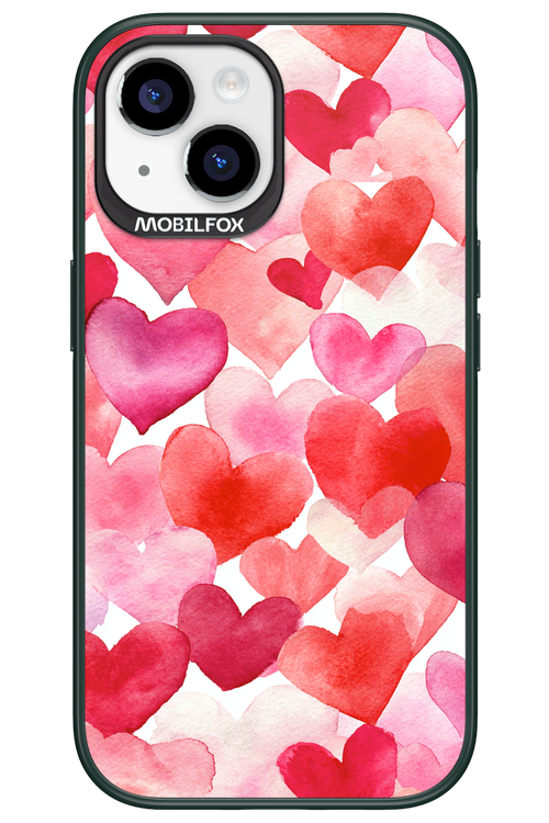 Water Painted Heart 2.0 - Apple iPhone 15
