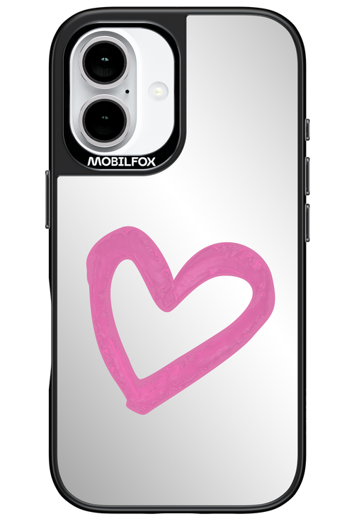Pink Heart Mirror 2.0 - Apple iPhone 16