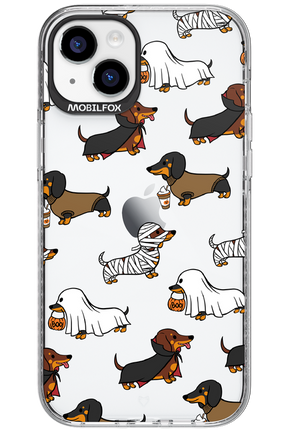 Scary Dachshund (Transparent) - Apple iPhone 15 Plus