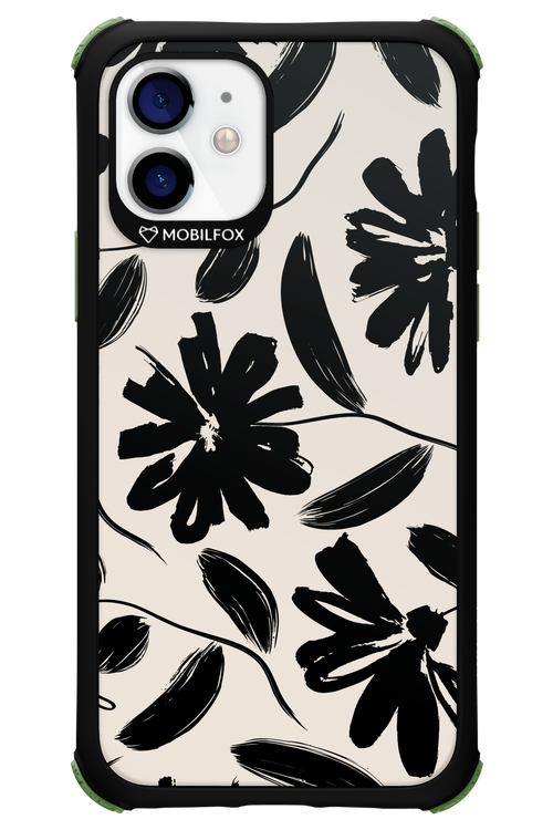Monochrome Flowerss - Apple iPhone 12