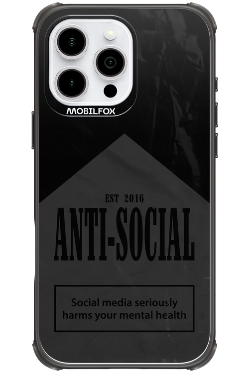 ANTI-SOCIAL (BLVCK) 2.0 - Apple iPhone 16 Pro Max