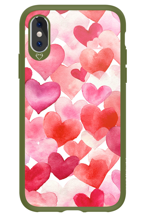 Water Painted Heart - Apple iPhone XS