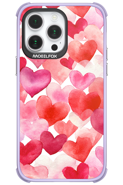 Water Painted Heart - Apple iPhone 14 Pro Max