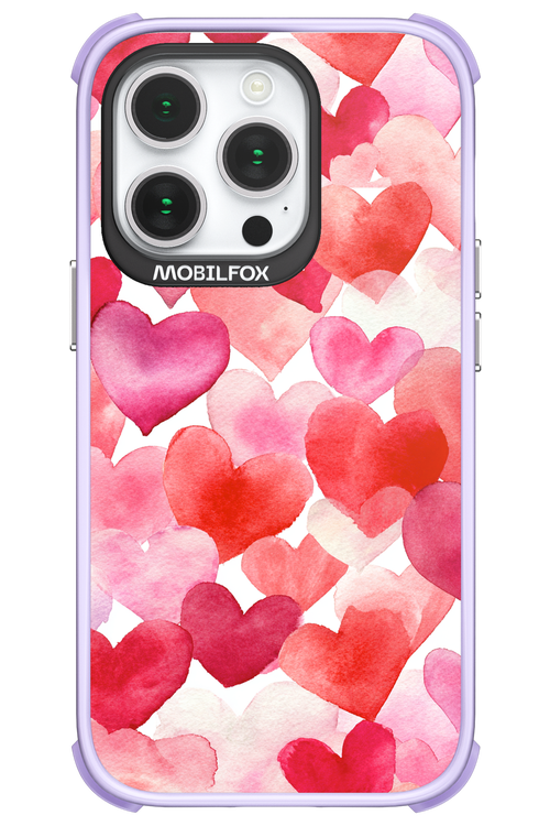 Water Painted Heart - Apple iPhone 14 Pro