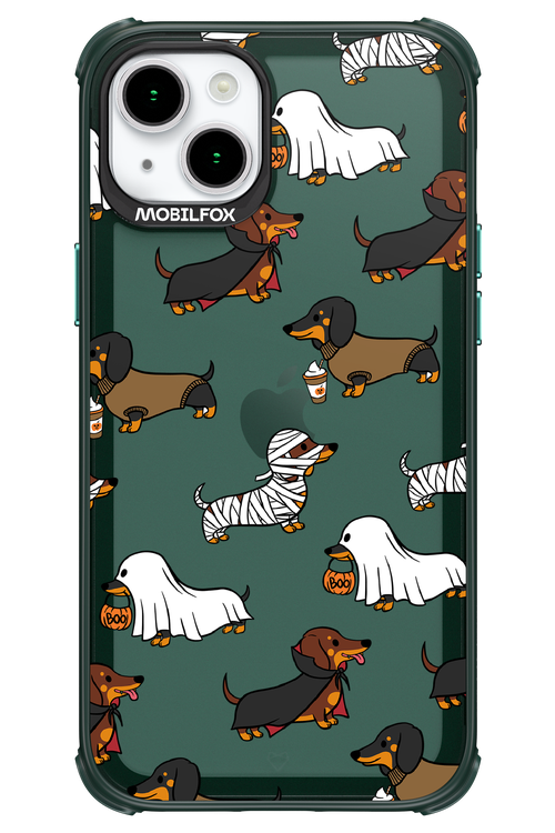 Scary Dachshund (Transparent) - Apple iPhone 15 Plus
