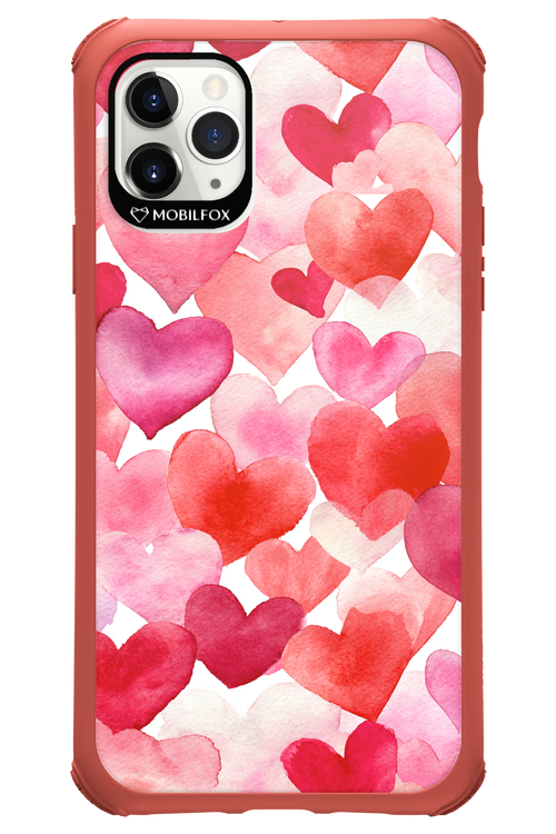 Water Painted Heart - Apple iPhone 11 Pro Max