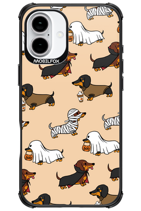 Scary Dachshund - Apple iPhone 16 Plus