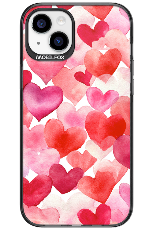 Water Painted Heart - Apple iPhone 15 Plus