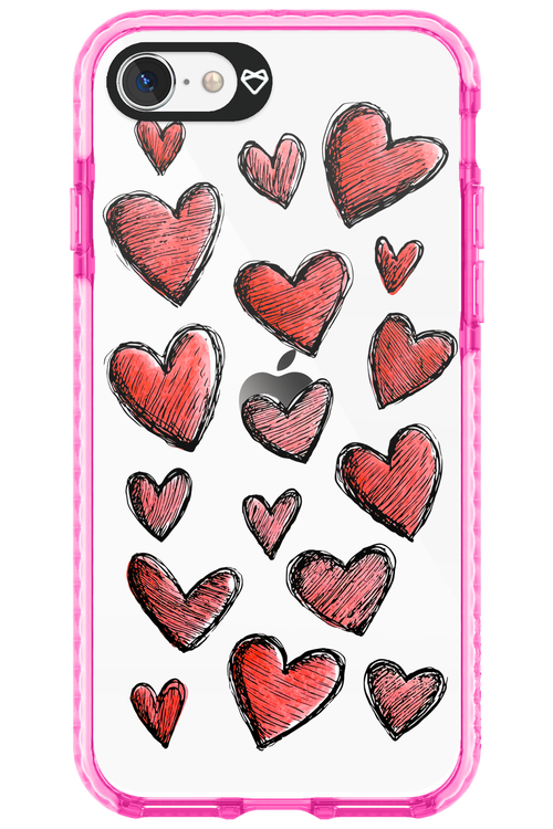 Red Love Transparent 2.0 - Apple iPhone SE 2020