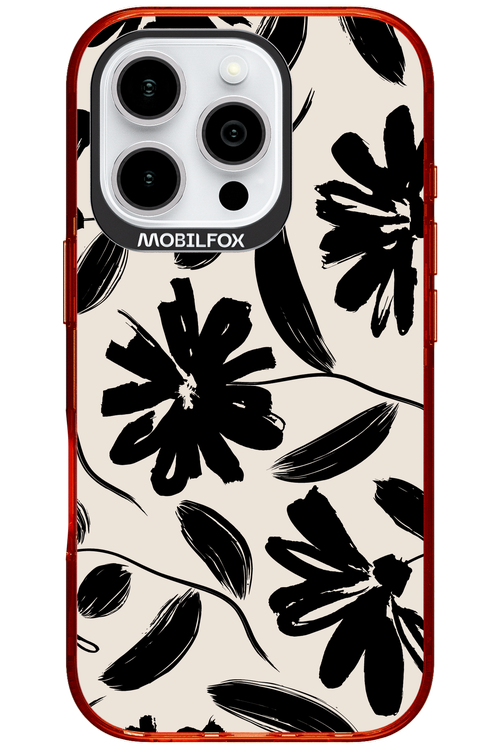 Monochrome Flowerss - Apple iPhone 16 Pro