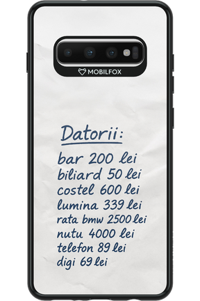 The List - Samsung Galaxy S10+