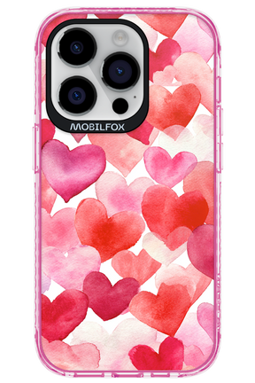 Water Painted Heart - Apple iPhone 14 Pro