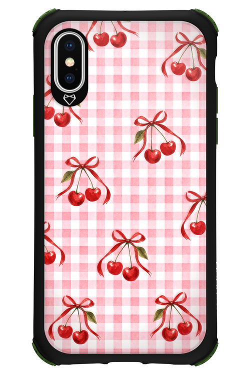 Pink Cherry Checked 2.0 - Apple iPhone XS