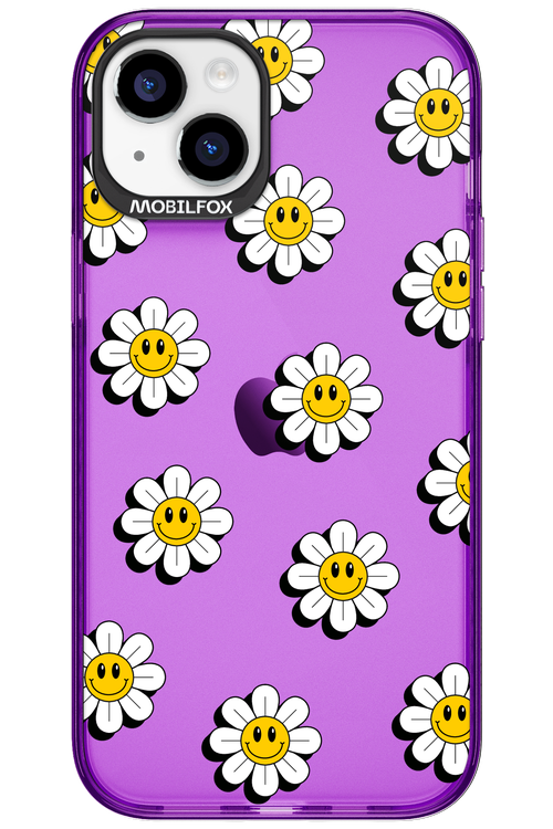 Smiley Flowers Transparent - Apple iPhone 15 Plus