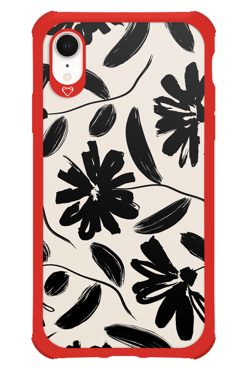 Monochrome Flowerss 2.0 - Apple iPhone XR