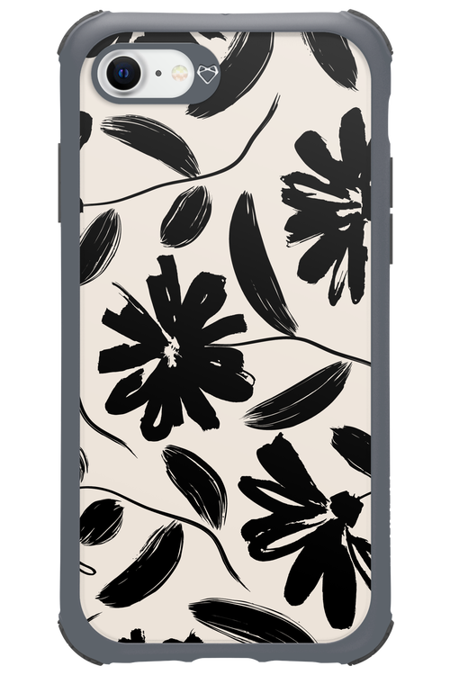 Monochrome Flowerss 2.0 - Apple iPhone 8