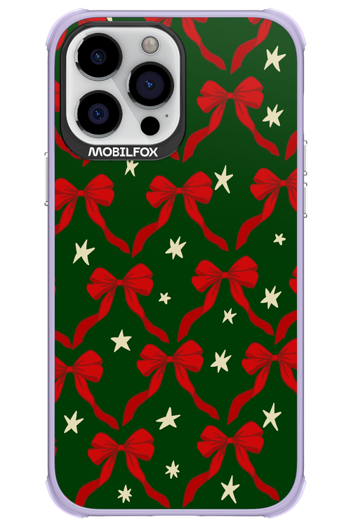 Bow & Stars (Green) - Apple iPhone 13 Pro Max