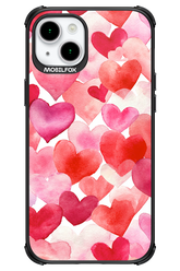 Water Painted Heart - Apple iPhone 15 Plus