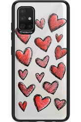 Red Love Transparent - Samsung Galaxy A51