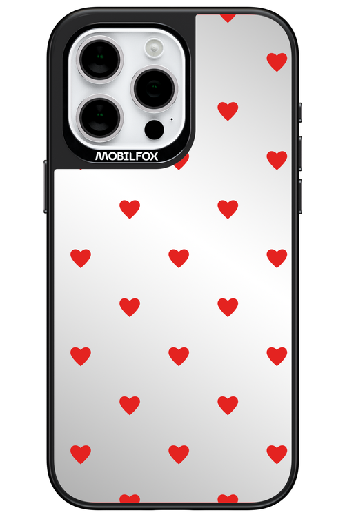 Mini Hearts Red Mirror 2.0 - Apple iPhone 15 Pro Max
