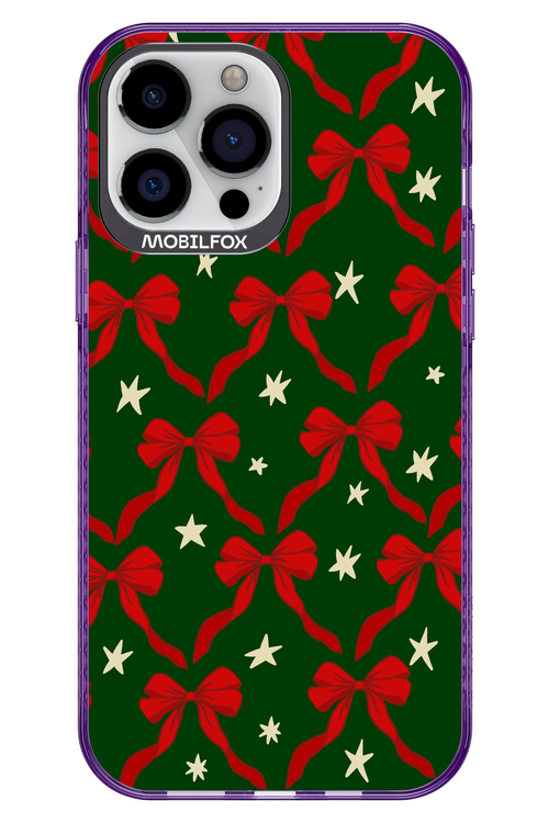 Bow & Stars (Green) - Apple iPhone 13 Pro Max