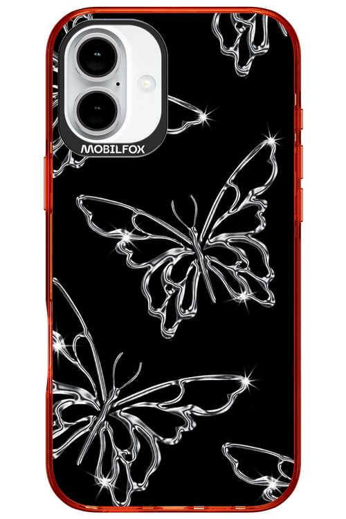 Silver Butterfly 2.0 - Apple iPhone 16 Plus