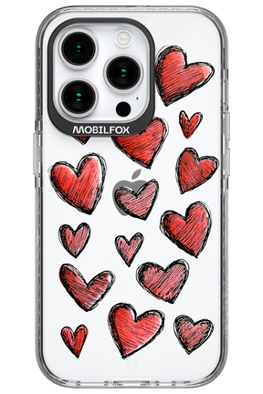 Red Love Transparent - Apple iPhone 15 Pro