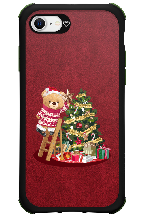 Christmas Bear (Burgundy) - Apple iPhone SE 2020