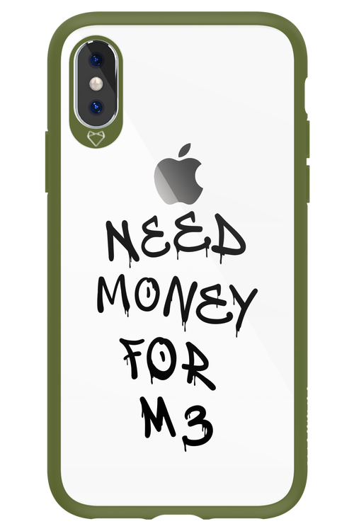 Need M3 Transparent Black - Apple iPhone XS