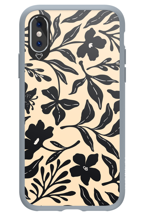 Black Flowers 2.0 - Apple iPhone XS
