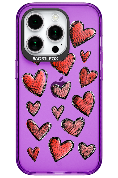 Red Love Transparent - Apple iPhone 15 Pro