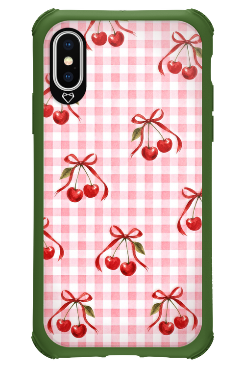 Pink Cherry Checked 2.0 - Apple iPhone X