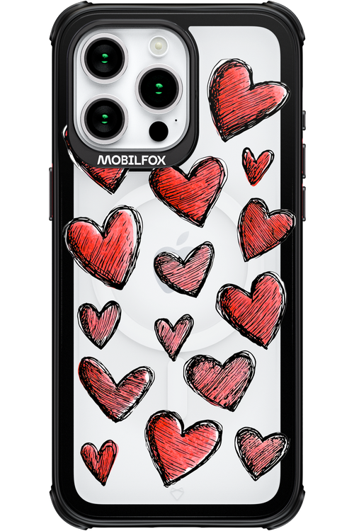 Red Love Transparent - Apple iPhone 15 Pro Max