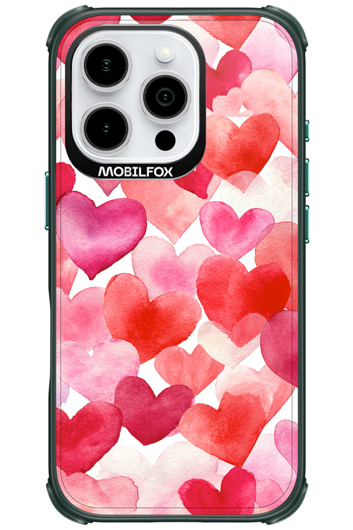 Water Painted Heart - Apple iPhone 16 Pro