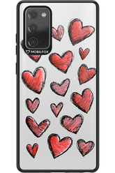 Red Love Transparent - Samsung Galaxy Note 20