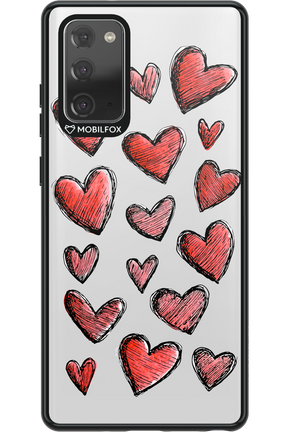 Red Love Transparent - Samsung Galaxy Note 20