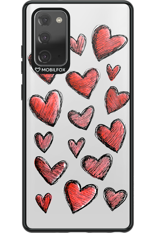 Red Love Transparent - Samsung Galaxy Note 20