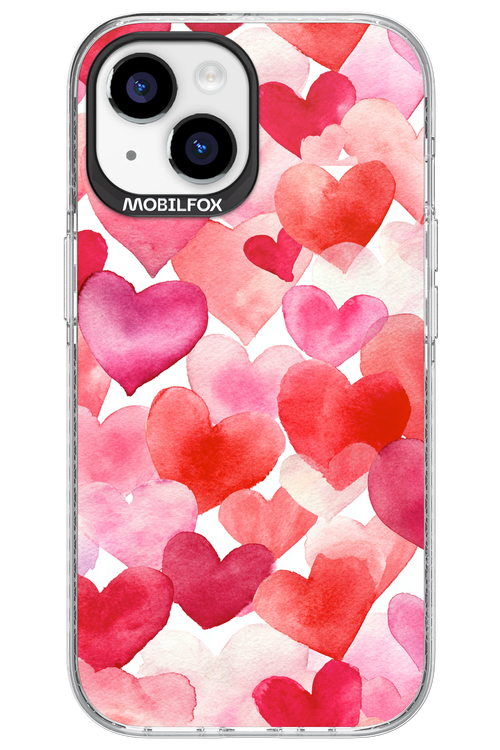 Water Painted Heart 2.0 - Apple iPhone 15