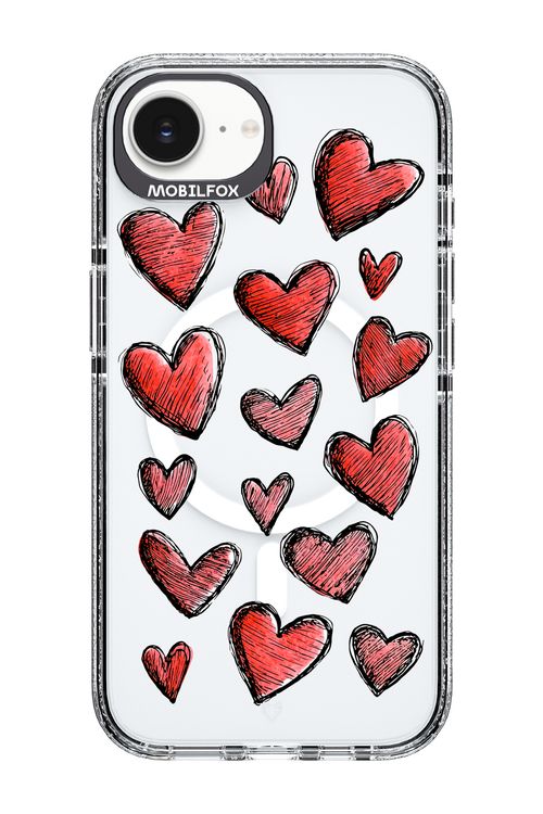 Red Love Transparent - Apple iPhone 16e