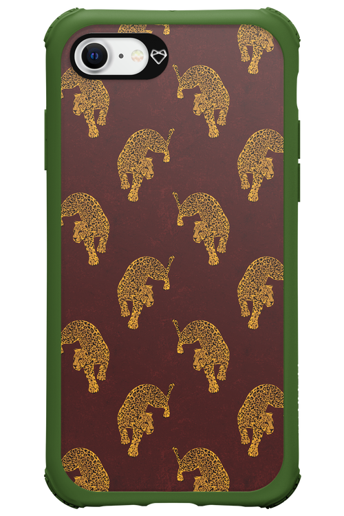 Burgundy Leopard Pattern - Apple iPhone 8