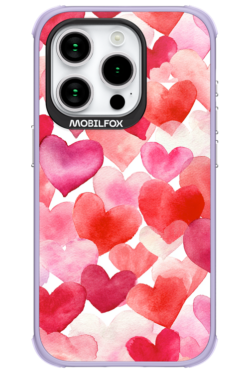 Water Painted Heart - Apple iPhone 15 Pro