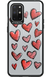 Red Love Transparent - OnePlus 8T