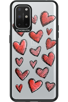 Red Love Transparent - OnePlus 8T