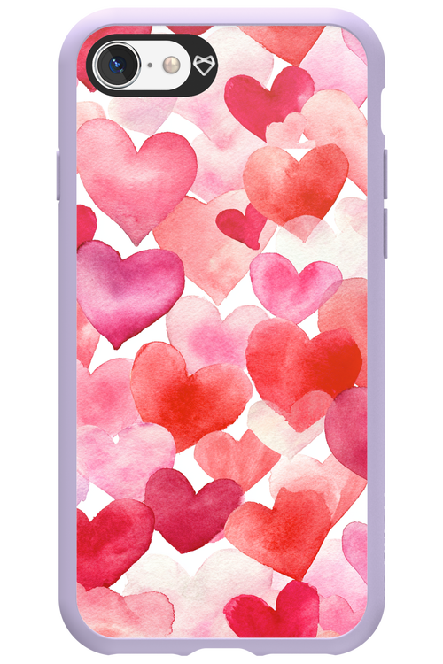 Water Painted Heart - Apple iPhone SE 2022