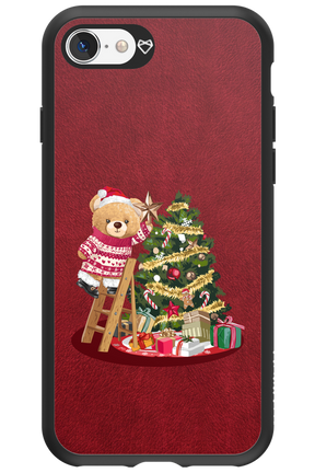 Christmas Bear (Burgundy) - Apple iPhone SE 2022